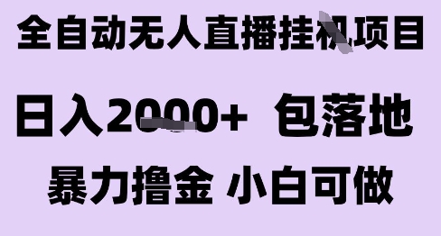 最新全自动抖音无人直播挂G项目,日入2k+包落地暴力撸金,小白可做_天恒副业网