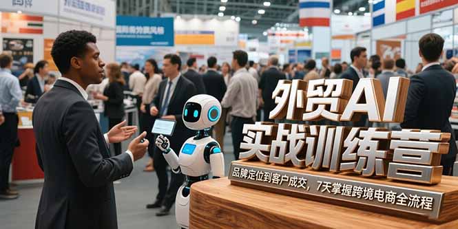 外贸AI实战训练营(7月更新),品牌定位到客户成交,7天掌握跨境电商全流程_天恒副业网