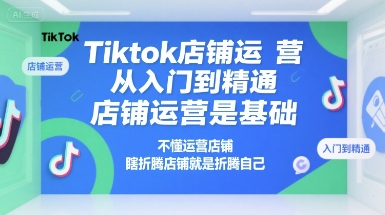 Tiktok店铺运营从入门到精通，店铺运营是基础，不懂运营店铺，瞎折腾店铺就是折腾自己_天恒副业网