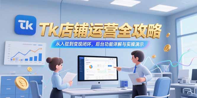 （15345期）Tk店铺运营全攻略，从入驻到变现闭环，后台功能详解与实操演示_天恒副业网