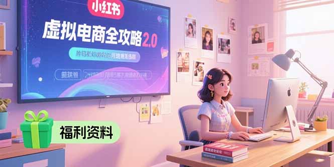 (15387期)虚拟电商全攻略2.0,开店选品实操流程,账号定位、货源发布、笔记发布技巧_天恒副业网