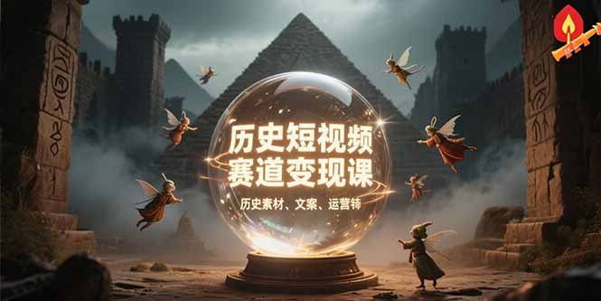 历史短视频赛道变现课，百集素材库应用，文案剪辑技巧，账号运营全案_天恒副业网