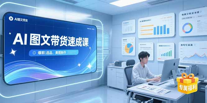 AI图文带货速成课，养号引流秘籍，爆款选品策略，美图制作全流程_天恒副业网