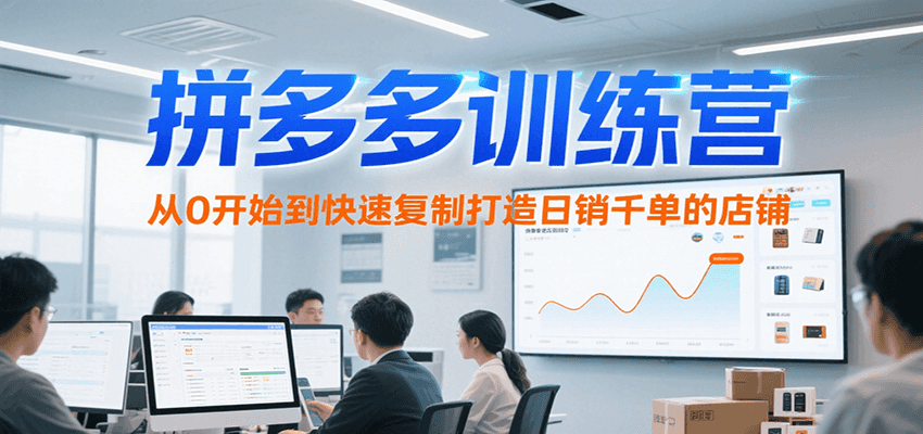 拼多多训练营，从0开始到快速复制打造日销千单的店铺（更新7月）_天恒副业网