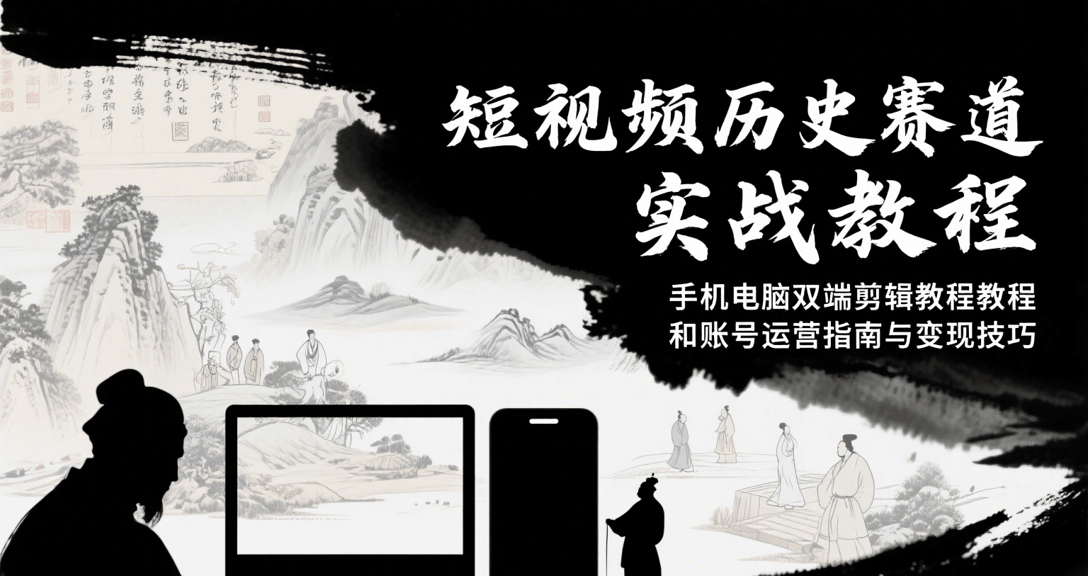 短视频历史赛道实战教程，手机电脑双端剪辑教程和账号运营指南与变现技巧_天恒副业网