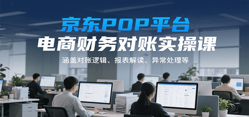 京东POP平台电商财务对账实操课,涵盖对账逻辑、报表解读、异常处理等_天恒副业网