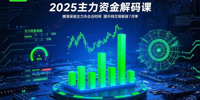2025主力资金解码课：精准捕捉主力建仓时机，提升短线交易胜率(更新7月) [_天恒副业网