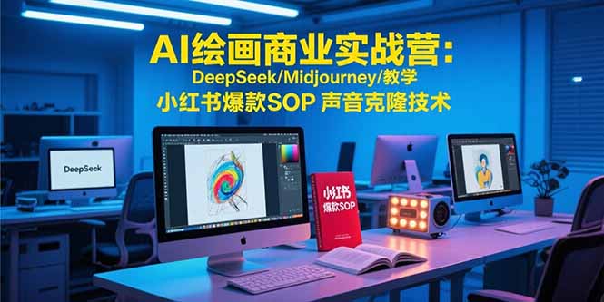 （15460期）AI绘画商业实战营：DeepSeek/Midjourney/教学小红书爆款SOP声音克隆技术_天恒副业网