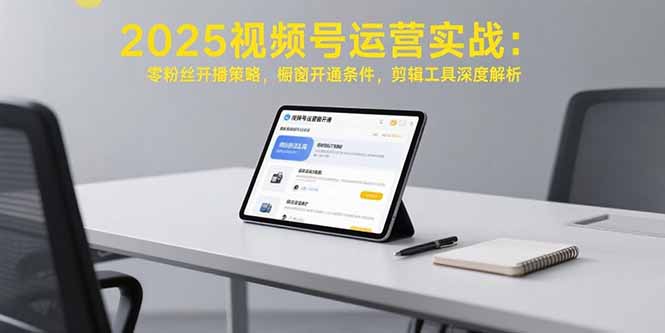(15505期)2025视频号运营实战:零粉丝开播策略,橱窗开通条件,剪辑工具深度解析_天恒副业网