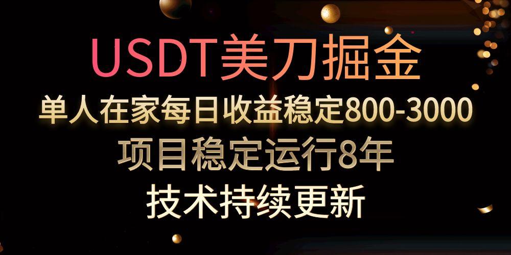 （15527期）USDT美刀掘金，单人每日收益800-3000，稳定运行8年_天恒副业网