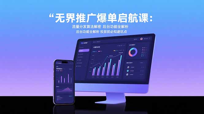 （15567期）无界推广爆单启航课：流量分发算法解密后台功能全解析投放前必知避坑点_天恒副业网