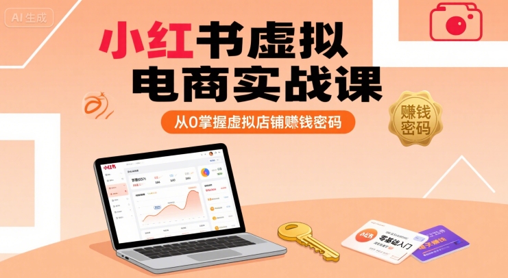 小红书虚拟电商实战课，从0掌握虚拟店铺賺钱密码_天恒副业网