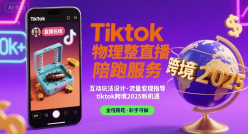 Tiktok物理整蛊直播陪跑服务-tiktok跨境2025_天恒副业网