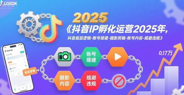 抖音IP孵化运营2025年，抖音底层逻辑-账号搭建-摄影剪辑-账号内容-规避违规_天恒副业网