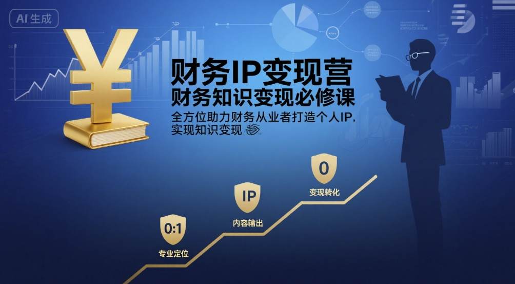 财务IP变现营,财务知识变现必修课,全方位助力财务从业者打造个人IP,实现知识变现_天恒副业网