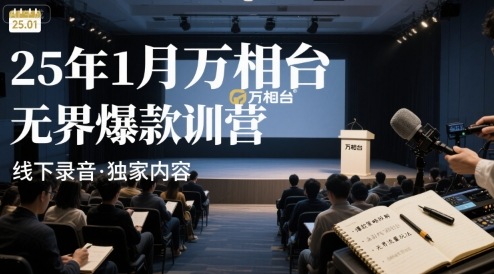 25年1月万相台无界爆款特训营线下录音_天恒副业网