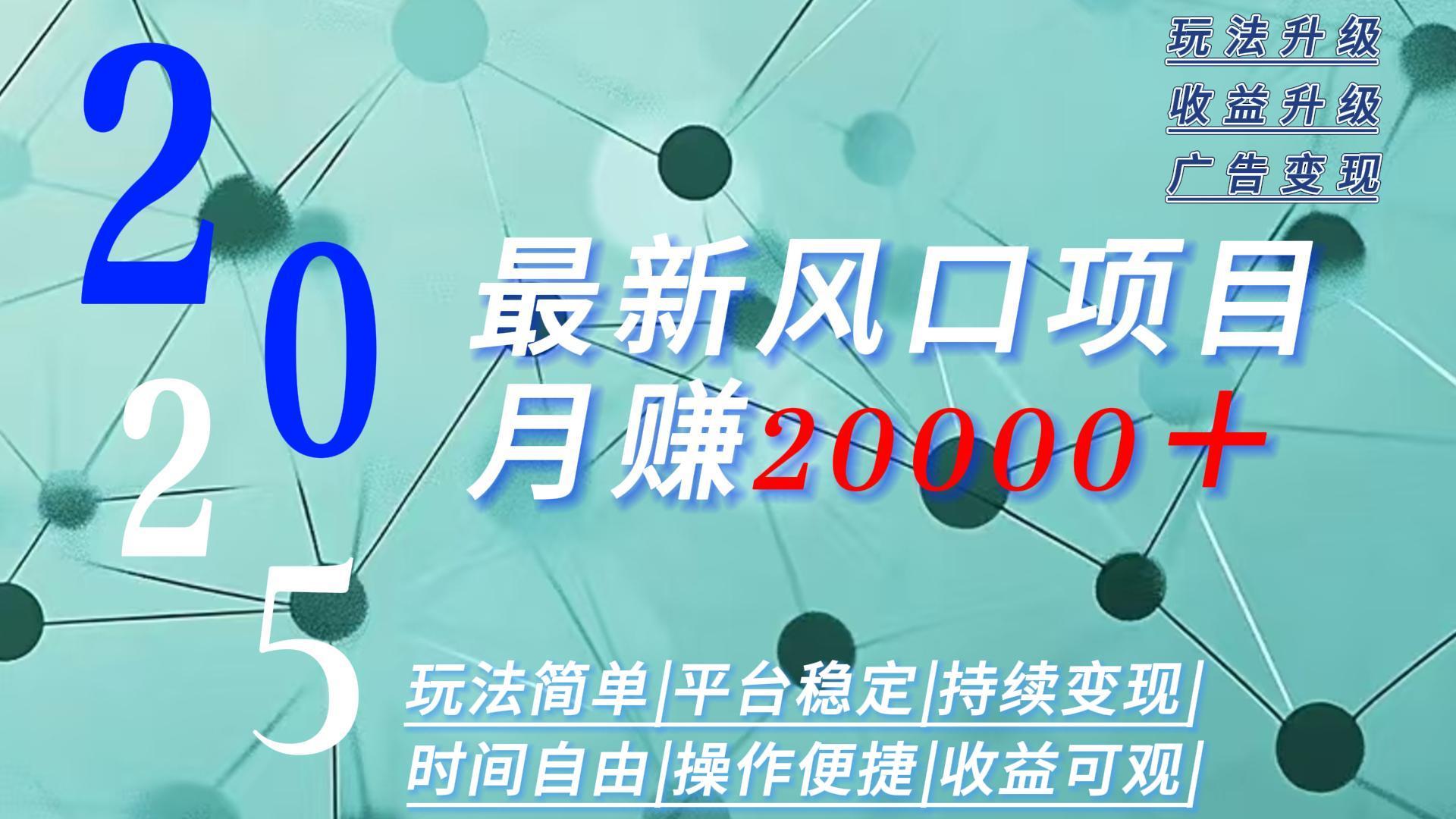 （15694期）2025广告赛道新风口-月赚2W＋玩法简单，时间自由_天恒副业网