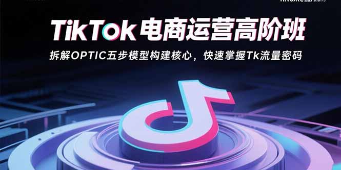（15752期）TikTok电商运营高阶班：拆解OPTIC五步模型构建核心，快速掌握Tk流量密码_天恒副业网