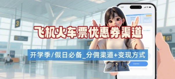 学生党必看！机票火车票优惠券申请渠道+项目打法，开学季节日速存_天恒副业网