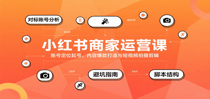 小红书商家运营课，账号定位起号、内容爆款打造与短视频拍摄剪辑_天恒副业网