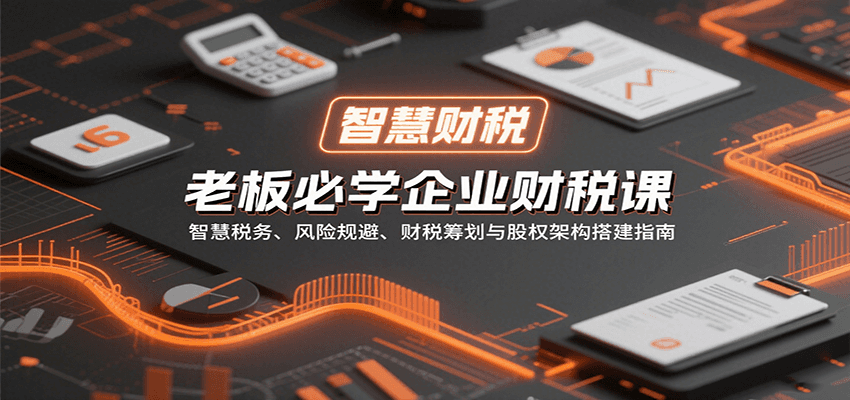 老板必学企业财税课:智慧税务、风险规避、财税筹划与股权架构搭建指南_天恒副业网