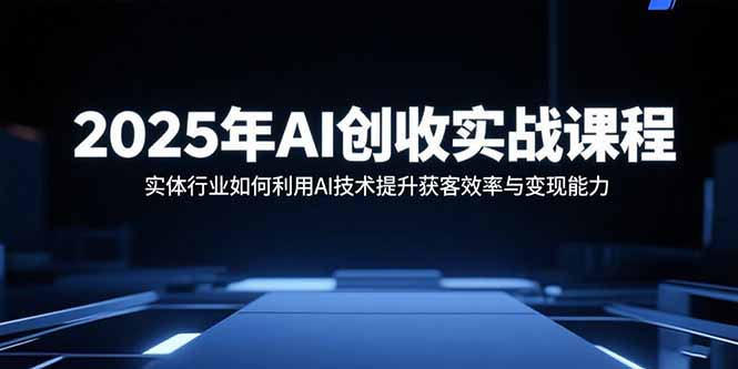 2025年AI创收实战课程：实体行业如何利用AI技术提升获客效率与变现能力_天恒副业网
