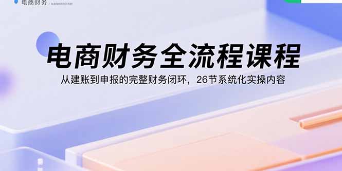 电商财务全流程课程：从建账到申报的完整财务闭环，26节系统化实操内容_天恒副业网
