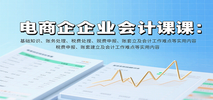 电商企业会计课：基础知识、账务处理、税费申报、账套建立及会计工作难点等实用内容_天恒副业网