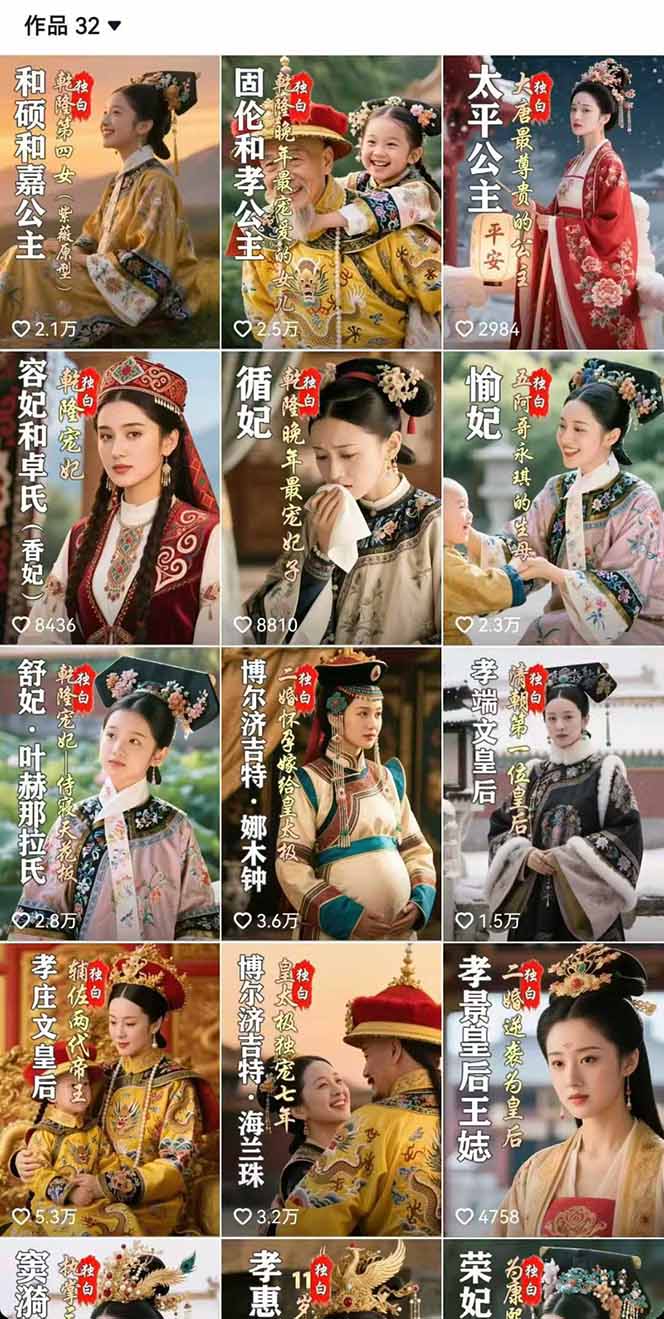 图片[4]_历史女性人物创作课：独白文案+AI克隆+蒙版剪辑，3个月涨粉22w+副业月入3w_天恒副业网