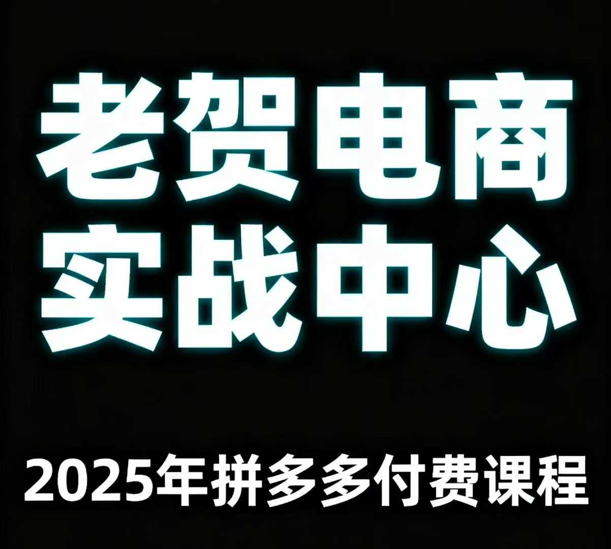 老贺电商2025年拼多多付费课程，用通俗易懂的方法告诉你多多怎么玩_天恒副业网