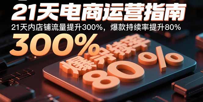 (15957期)21天电商运营指南:21天内店铺流量提升300%,爆款持续率提升80%_天恒副业网