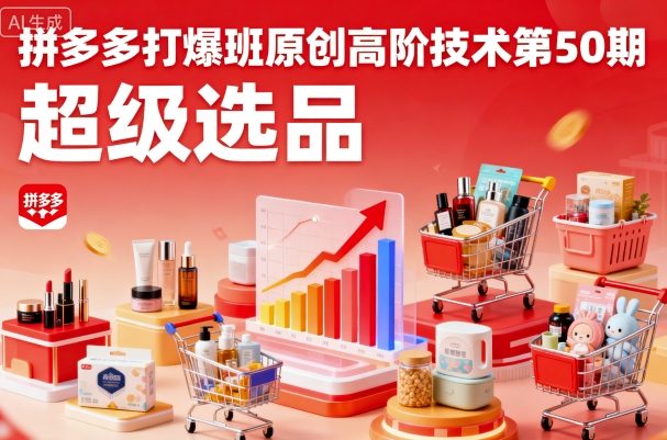 拼多多打爆班原创高阶技术第50期,超级选品_天恒副业网