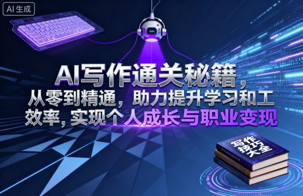 AI写作通关秘籍,从零到精通,助力提升学习和工作效率,实现个人成长与职业变现_天恒副业网