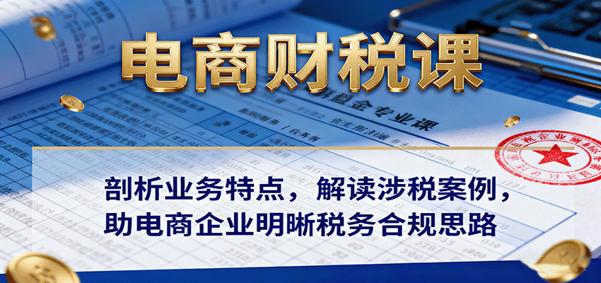 电商财税课:剖析业务特点,解读涉税案例,助电商企业明晰税务合规思路_天恒副业网