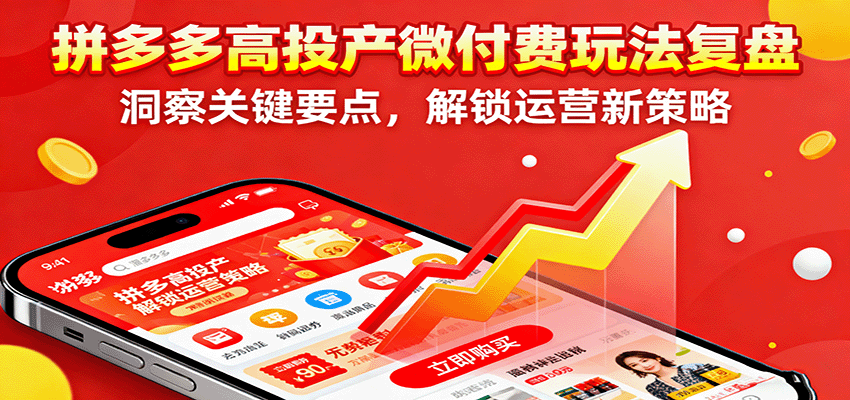 拼多多高投产微付费玩法复盘，洞察关键要点，解锁运营新策略_天恒副业网