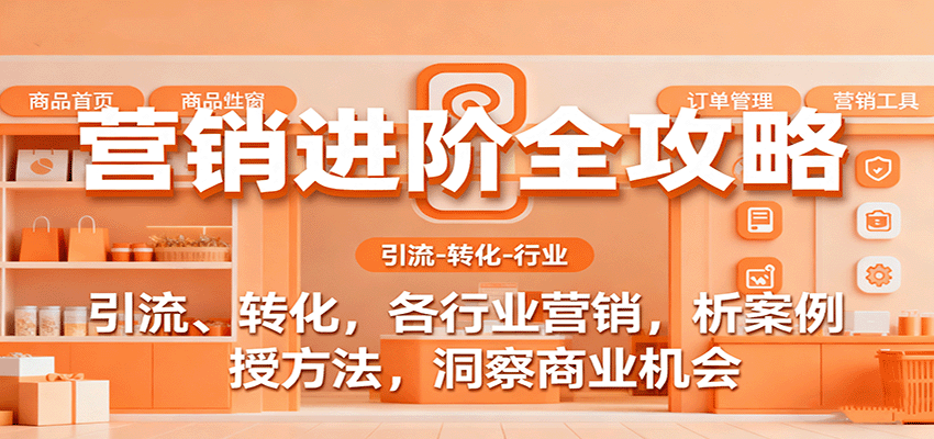 营销进阶全攻略，引流、转化，各行业营销，析案例，授方法，洞察商业机会_天恒副业网