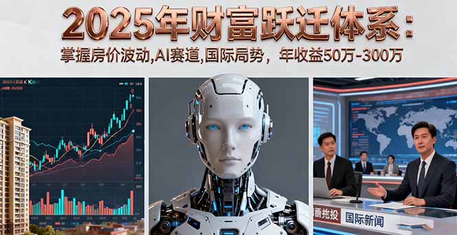 (16217期)2025年财富跃迁体系:掌握房价波动,AI赛道,国际局势,年收益50万-300万_天恒副业网