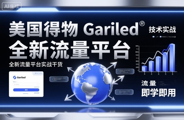 美国得物Gariled技术实战，全新流量平台​实战干货，即学即用_天恒副业网