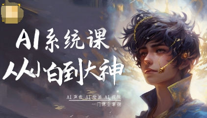 AI系统课程，从小白到大神系统学AI，AI声音-AI绘画-AI视频一门课全掌握_天恒副业网