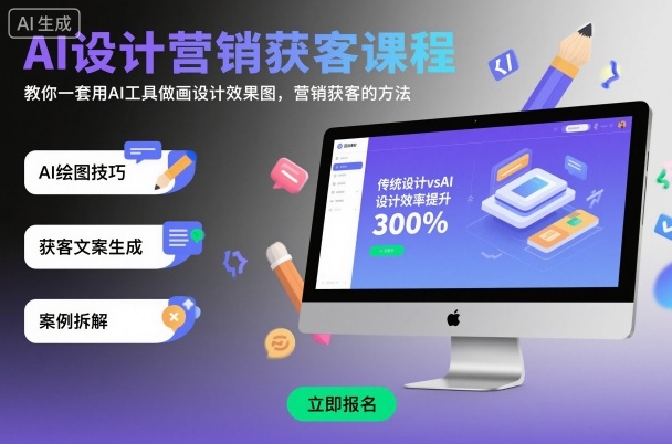 AI设计营销获客课程，教你一套用AI工具做画设计效果图，营销获客的方法_天恒副业网