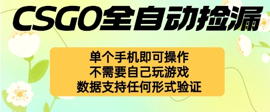 自动挂G捡漏,不用自己挂G不用玩游戏,一个手机即可操作,新手小白轻松月入1W+_天恒副业网