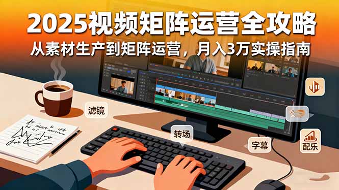 2025短视频矩阵运营全攻略：从素材生产到矩阵运营，月入3万实操指南_天恒副业网