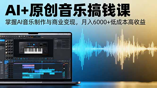 （16324期）AI+原创音乐搞钱课：掌握AI音乐制作与商业变现，月入6000+低成本高收益_天恒副业网