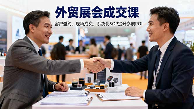 （16356期）外贸展会成交课，含目标制定、客户邀约、现场成交，系统化SOP提升参展ROI_天恒副业网