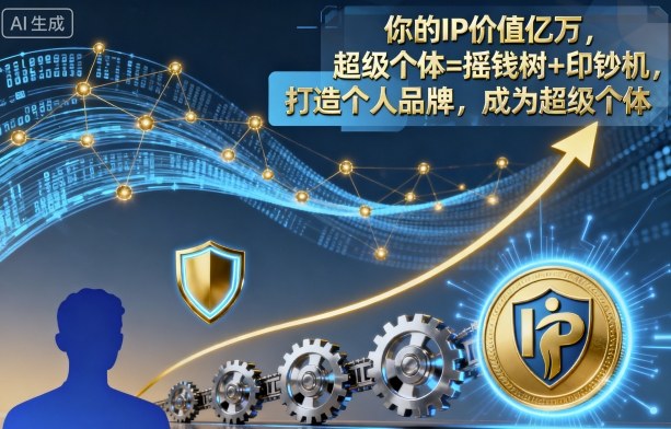 你的IP价值亿万,超级个体=摇钱树+印钞机,打造个人品牌,成为超级个体_天恒副业网