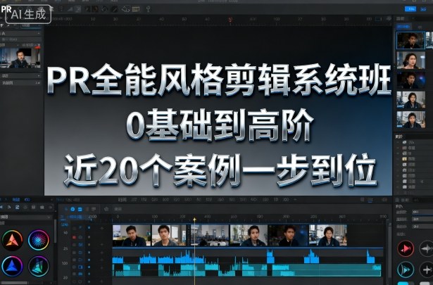 PR全能风格剪辑系统班,0基础到高阶,近20个案例一步到位_天恒副业网