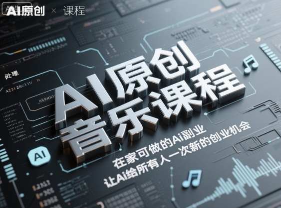 AI原创音乐课程，在家可做的Ai副业，让Ai给所有人一次新的创业机会_天恒副业网