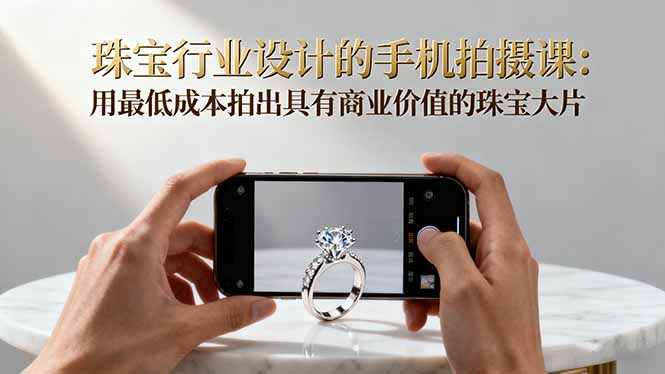 (16385期)珠宝行业设计的手机拍摄课:用最低成本拍出具有商业价值的珠宝大片!_天恒副业网