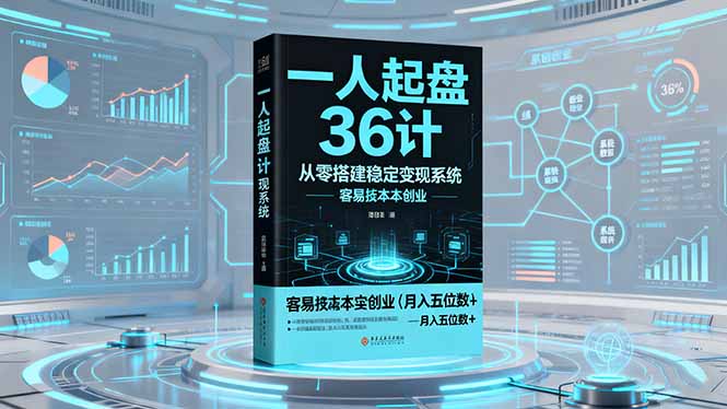 （16409期）一人起盘36计：从零搭建稳定变现系统，实现低成本创业，月入五位数+_天恒副业网