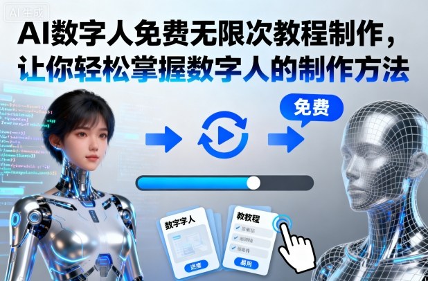 AI数字人免费无限次教程制作,让你轻松掌握数字人的制作方法_天恒副业网